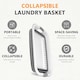 image 3 of 67l Folding Collapsible Laundry Basket Cloth Washing Space Saving Pop Up Bin | White | white