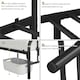 image 4 of Yaheetech 190 cm L × 135 cm W Modern Metal Bed Frame with Arched Headboard Black