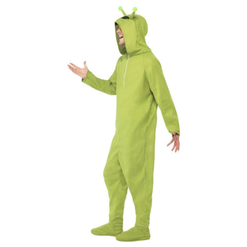 image 1 of Alien Green All In One Fancy Dress Costume Unisex Adult Large