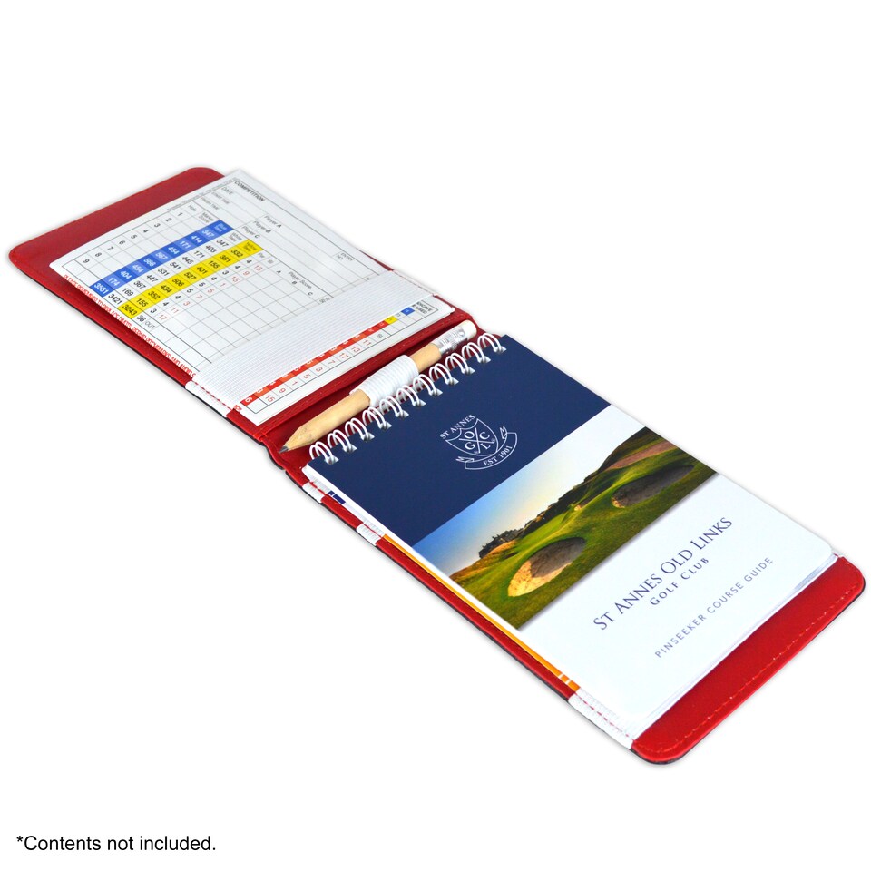 image 1 of Premium Croc Golf Scorecard Holder - Black / Red