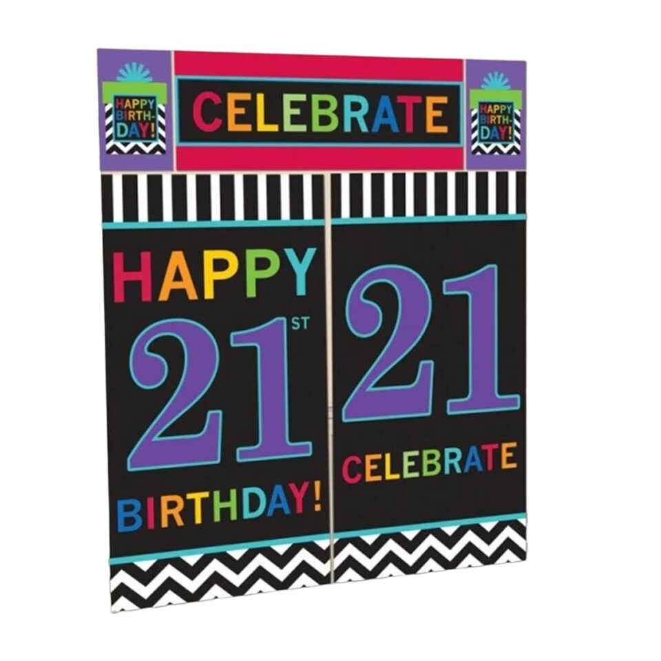 Amscan Letters 21st Birthday Wall Decoration - Multicoloured - One Size
