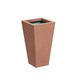 image 1 of Primrose Frost and Rust-Resistant Outdoor Zinc Flared Square Planter Copper 48cm