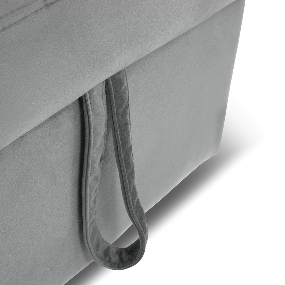 image 1 of Bargainia Milo 3 Seater Velvet Corner Sofa Bed Living Room