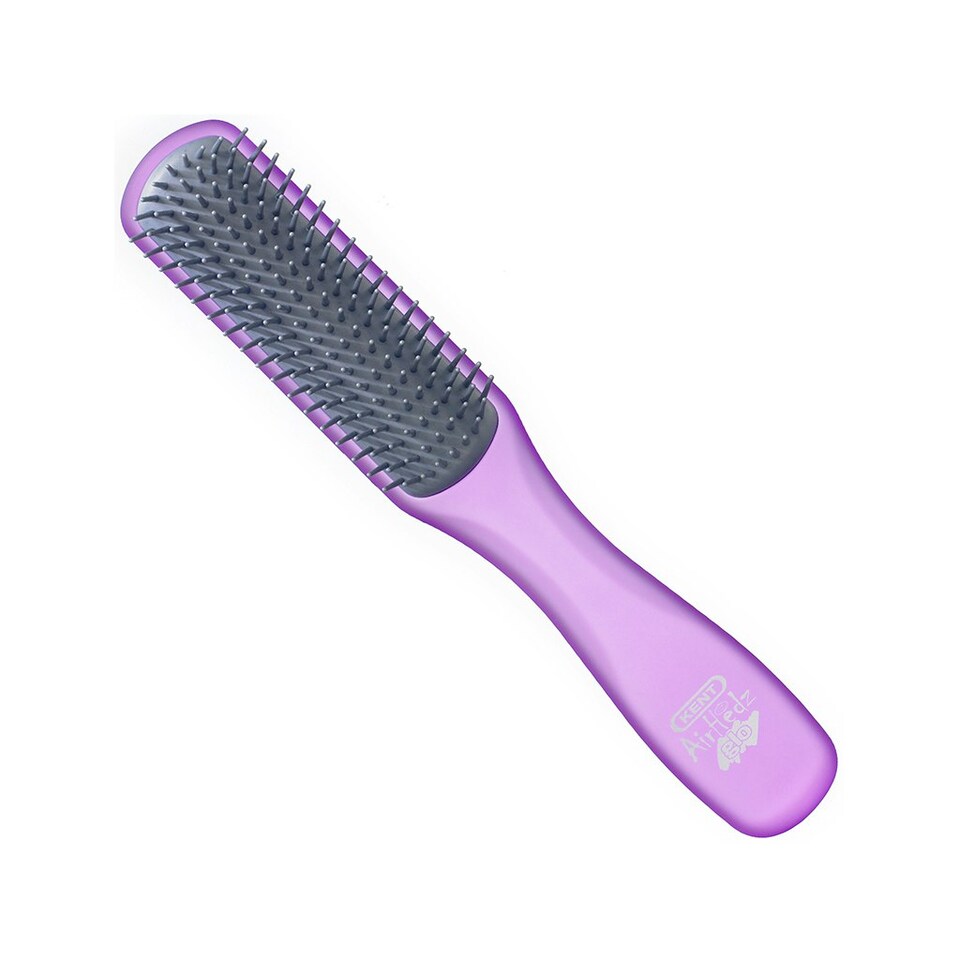 image 1 of Kent Brushes AirHedz Glo Narrow Detangling Brush in Purple