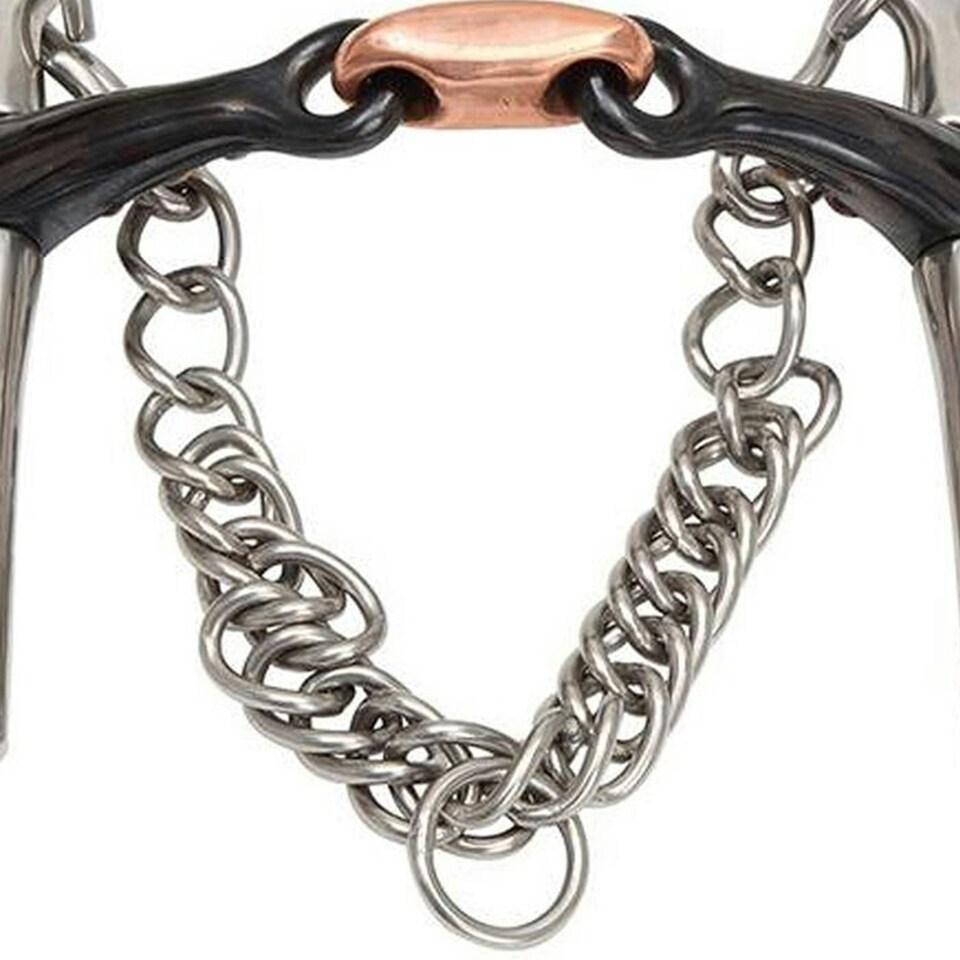 image 1 of Shires Sweet Iron Double-Jointed Horse Pelham Bit - Black - 6in