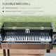 image 4 of Outsunny Charcoal Spit Roasting Machine w/ 3-Tier Grill Grate & Foldable Shelves