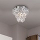 image 4 of Rhia 3 Light Clear Flush Ceiling Light