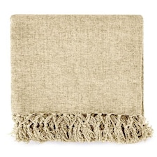 Camilla Collection Chenille Throw in Natural (50" x 60") | Brown | Natural