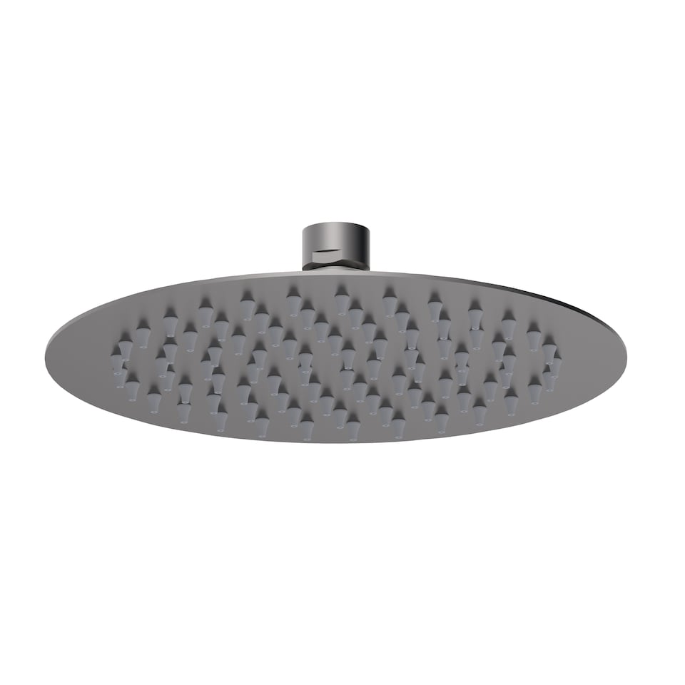 image 1 of Square Fixed Head 200mm Brushed Pewter