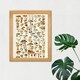 image 2 of Millot Encyclopedia Mushrooms Fungi Kitchen Wood Framed Wall Art Print