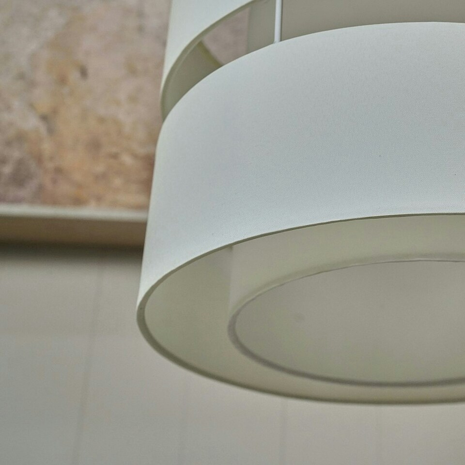 image 1 of ValueLights Sophia Small Cream 2 Tier Ceiling Light Shade
