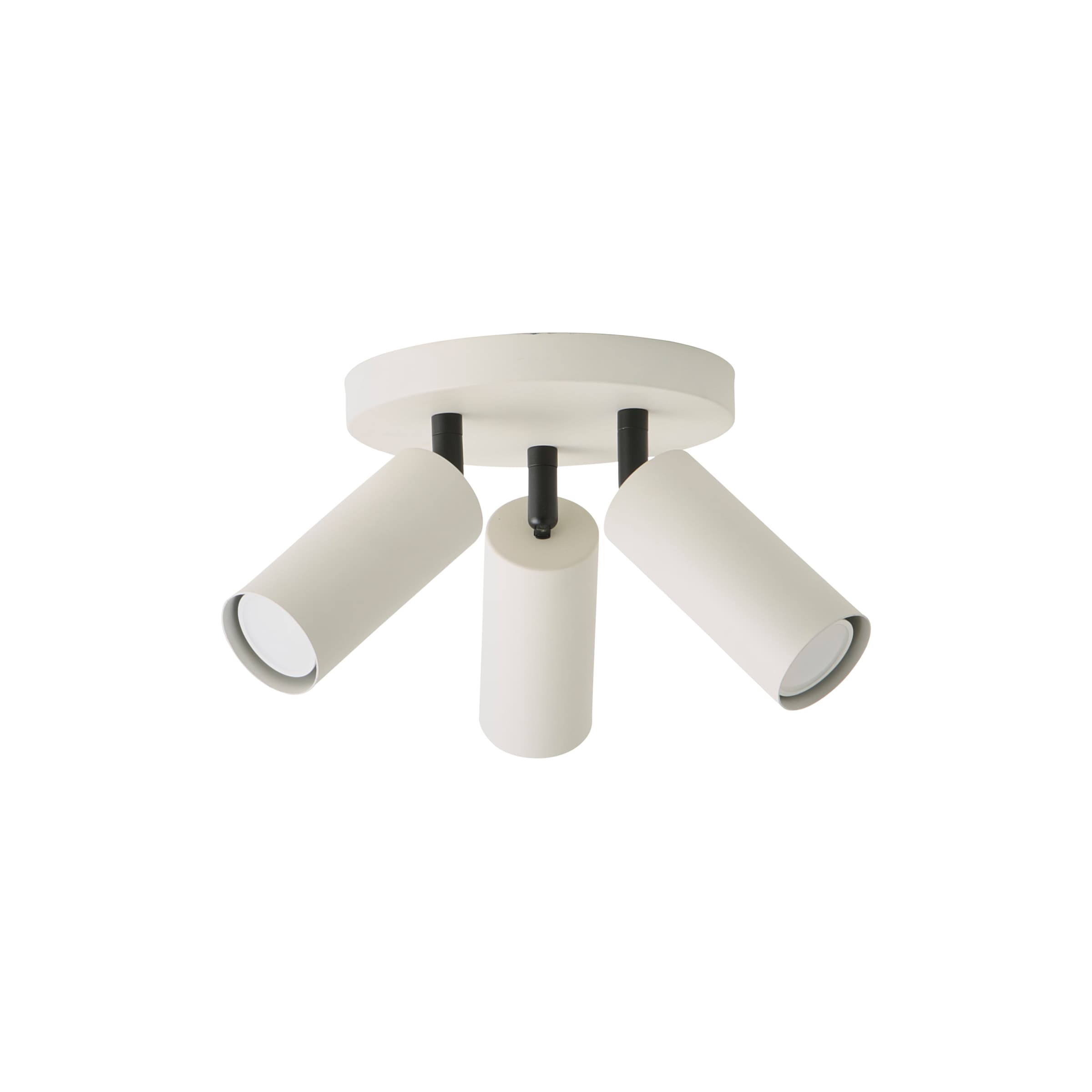 ValueLights Taylor Matte 3 Way Adjustable Tube Spotlight Ceiling Light with Bulbs in Beige