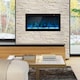 image 3 of COSTWAY Wall-Mounted Recessed Freestanding Fireplace Black