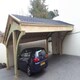 image 1 of Revelatio Triple Carport - Pressure Treated Timber - L740 x W580 x H300 cm Brown