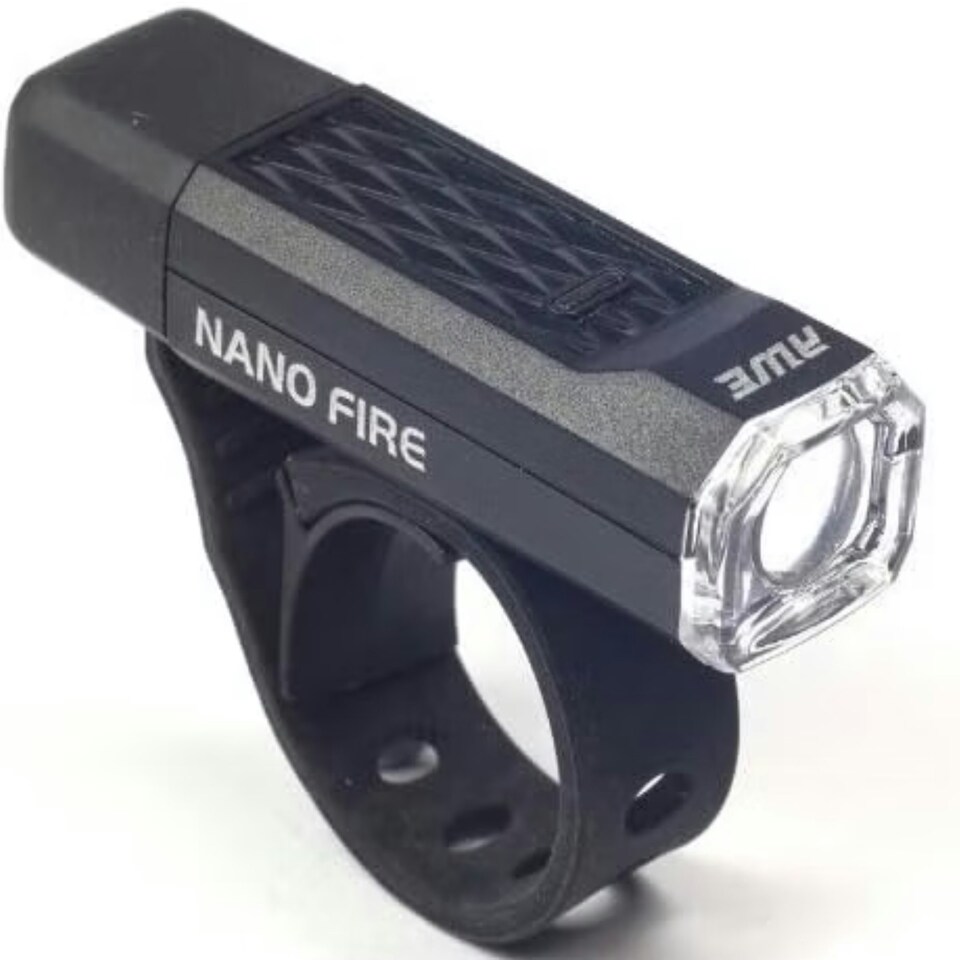 image 1 of AWE Nano Fire USB 12 Lumens Rechargeable Bike Front Light Black CE Approved