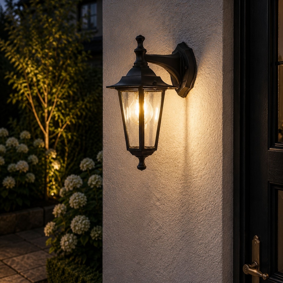image 1 of EGLO Laterna 4 Lantern-Style Black Outdoor Light