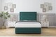 image 2 of Sloomy Ashford Emerald Plush Divan Bed Base 4 Drawers With 54 Inch Floor Standing Headboard & 12 Inch Matching Footboard | Green | Emerald | Super King | 1