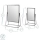 image 3 of Harbour Housewares 2pc Dressing Table Mirror Set - 2 Sizes - Gold - Makeup Mirror Bathroom Mirror Vanity Mirror Tabletop Mirror | Gold | Gold | L - 50 x 32 x 16.5 CM | S - 39 x 22 x 15 CM | 2