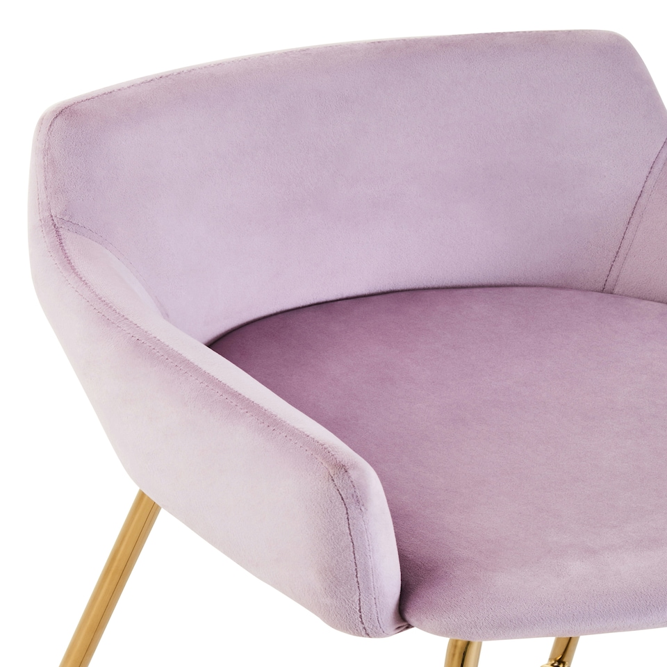 image 1 of Tamzin Pink Velvet Low Back Bar Chair Pink