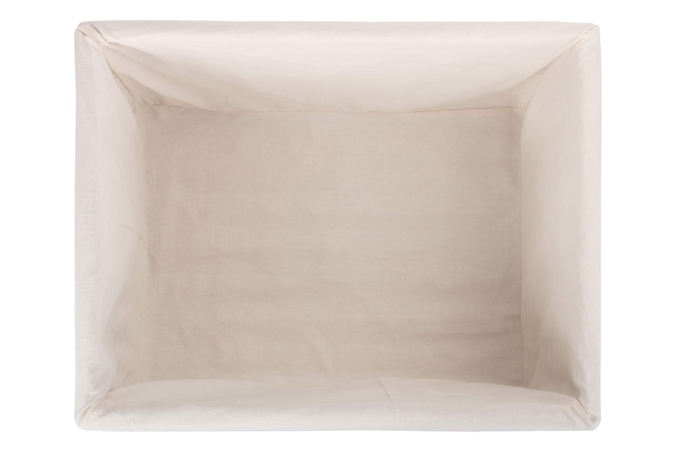 image 1 of Jumbo Antique Wash Lined Wicker Storage Basket | White | White | XL