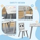 image 4 of ZONEKIZ Kids Table and Chairs, Childrens Desk with 2 Chairs, Pink 