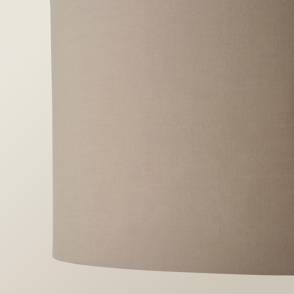 image 1 of ValueLights Reni Taupe Fabric Ceiling Shade and Bulb (D)45cm
