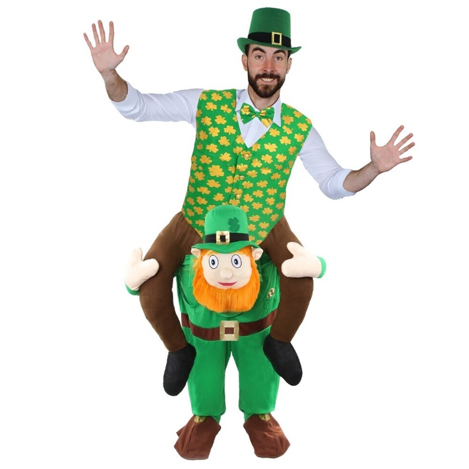 image 1 of Irish Pick Me Up Costume with Waistcoat & Top Hat Green | S