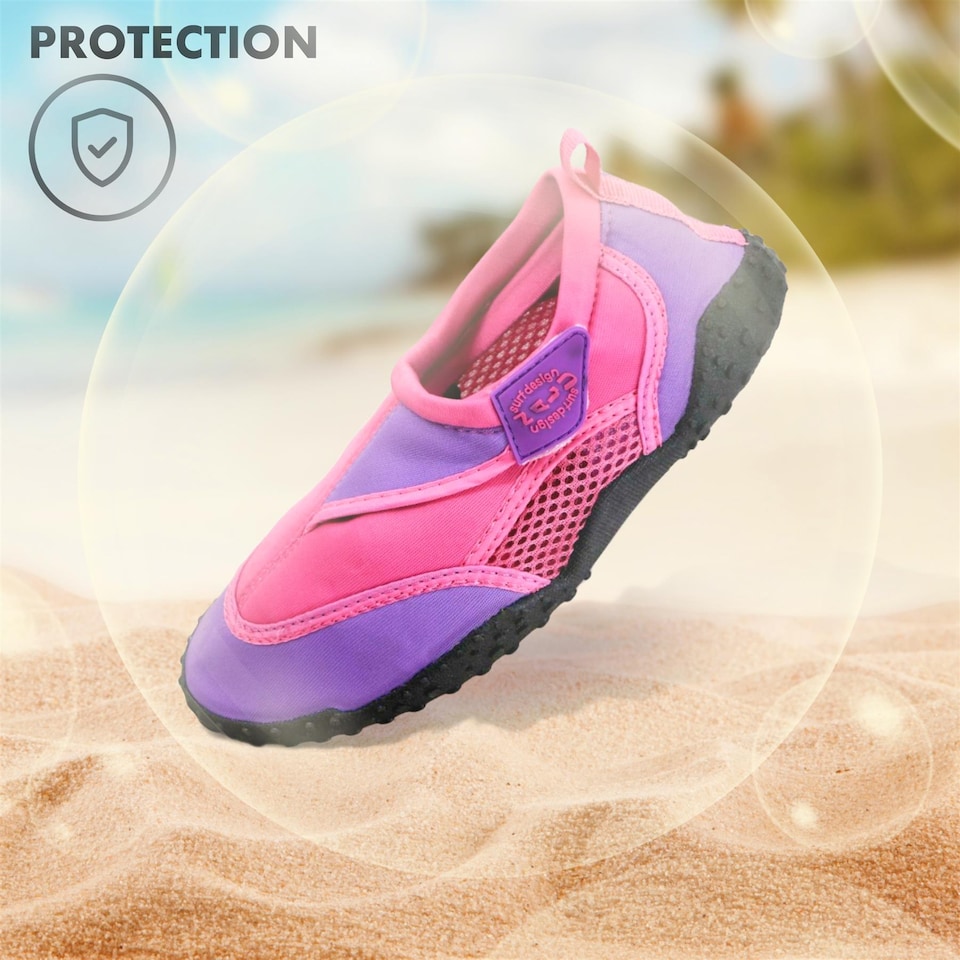 image 1 of GEEZY Aqua Water Shoes for Women Beach Surfing Holidays - Pink, UK Adult 6