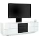 image 3 of Centurion Supports AVITUS ULTRA Gloss White Remote Friendly BeamThru Door with 4-White Drawers up to 65" Flat Screen TV Cabinet with Mounting Arm White