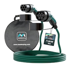Masterplug 5m Mode 3 7.4kW EV Charging Cable Type 2 with Carry Case