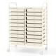 image 10 of COSTWAY 20 Drawer Rolling Storage Cart Storage White