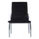 image 2 of Interiors By Premier Black Velvet High Back Dining Chair,Kitchen Chair With High Back,Chrome Finish Lounge Chair,Outdoor Chair Black