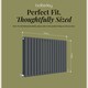 image 5 of Balterley Embrace Horizontal Double Panel Radiator | Grey | Anthracite | 1