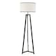 image 1 of ValueLights Lottie Black Wood Tripod Floor Lamp Black Trim Shade | Black | Black