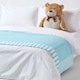 image 5 of Homescapes Cotton Blue Polka Dots and Stripes Sofa Throw Blue