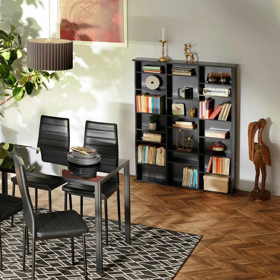 image 1 of Shelves Stevie - 21 compartments, height-adjustable, removable shelves Black