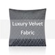 image 4 of Textured Velvet 45cm x 45cm Charcoal Cushion Set of 4 | Grey | 45cm x 45cm x 10cm | 4