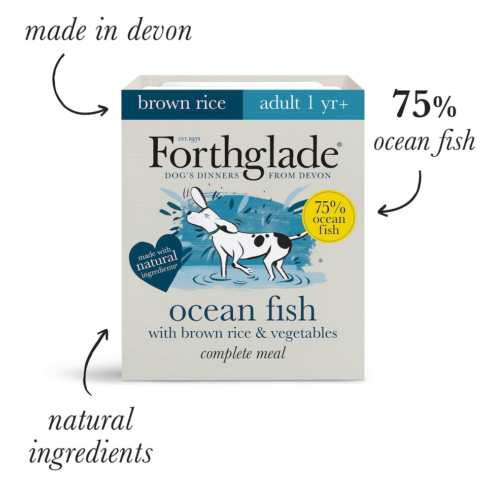 image 1 of Ocean Fish & Brown Rice Wet Dog Food (18x395g)