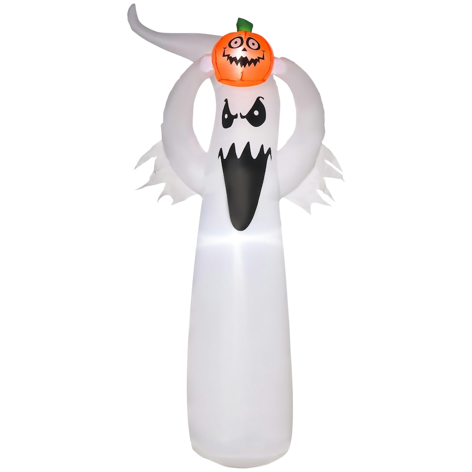 image 1 of HOMCOM LED Floating Ghost Pumpkin Halloween Decoration Mains Powered Vivid 6FT