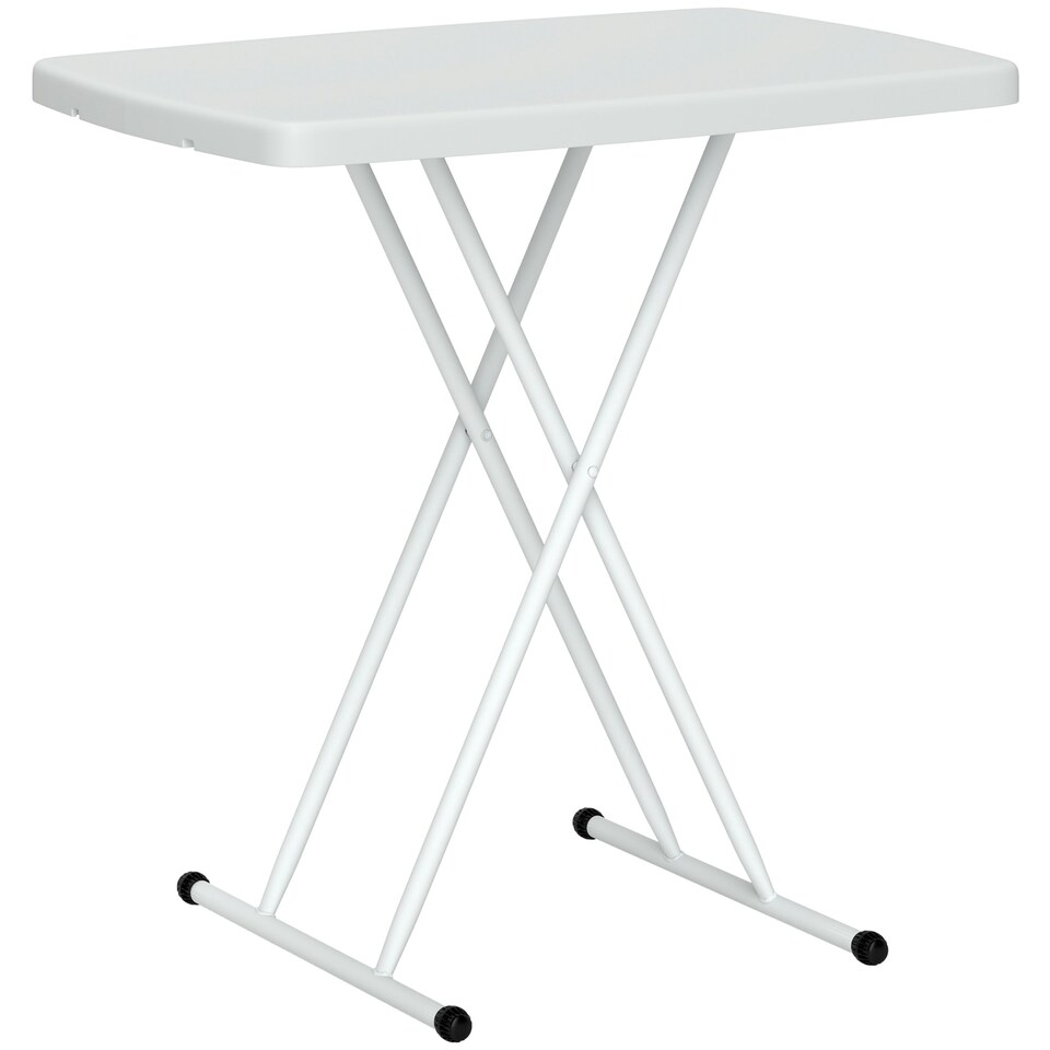 image 1 of Outsunny Folding Coffee Table, Height Adjustable Bistro Table