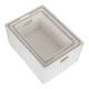 image 3 of Set of 3 White Paper Rope Rectangular Storage Basket | White | White | Not provided