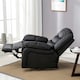 image 7 of Seattle Electric Automatic Recliner Home Lounge Bonded Leather Chair (Black)