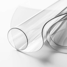 2mm Thick Clear Transparent PVC Tablecloth - 1.45cm Wide | Clear | Length: 0.5m