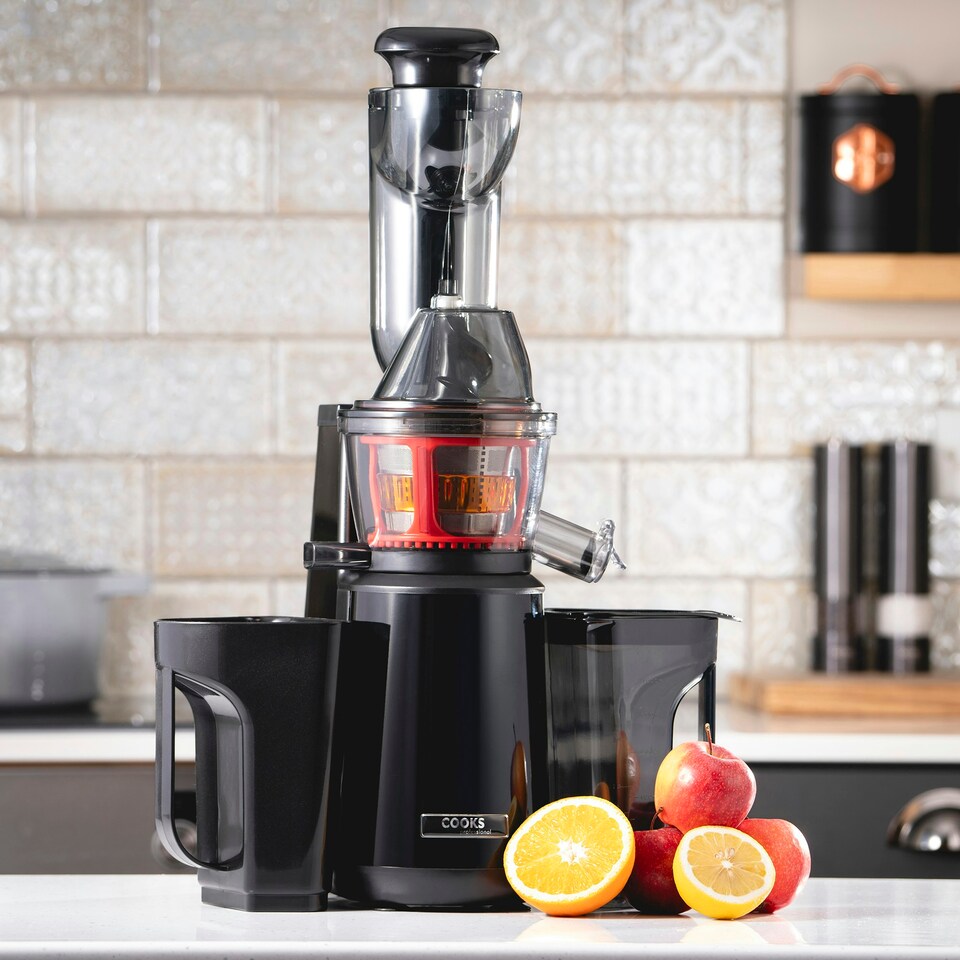 image 1 of Cooks Professional Slow Masticating Juicer | 400W | Large Chute | Low Noise & Easy Clean | Black