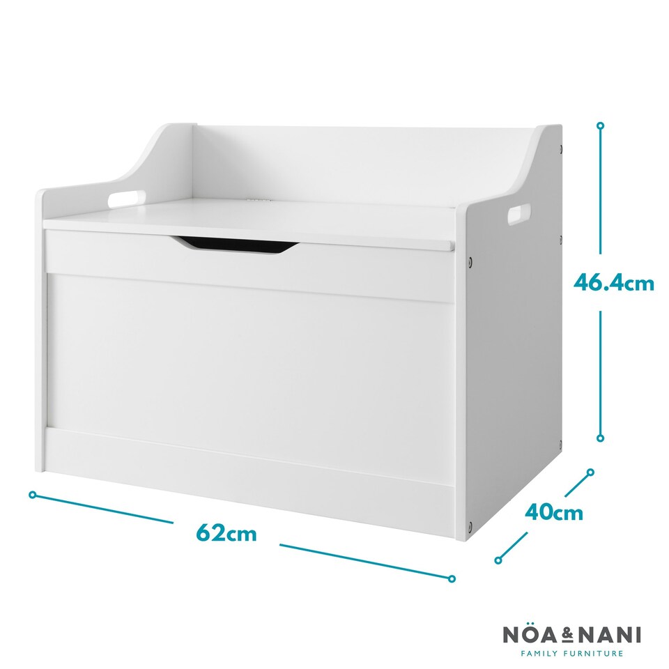 image 1 of Lola Toy Box Storage Organiser in Classic White White