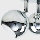 image 1 of ValueLights Retro Silver Chrome 3 Way Round Plate Adjustable Eyeball Ceiling Spotlight