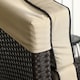 image 9 of Outsunny Garden Recliner w/ Cushion, Reclining Rattan Chair, Khaki/Brown