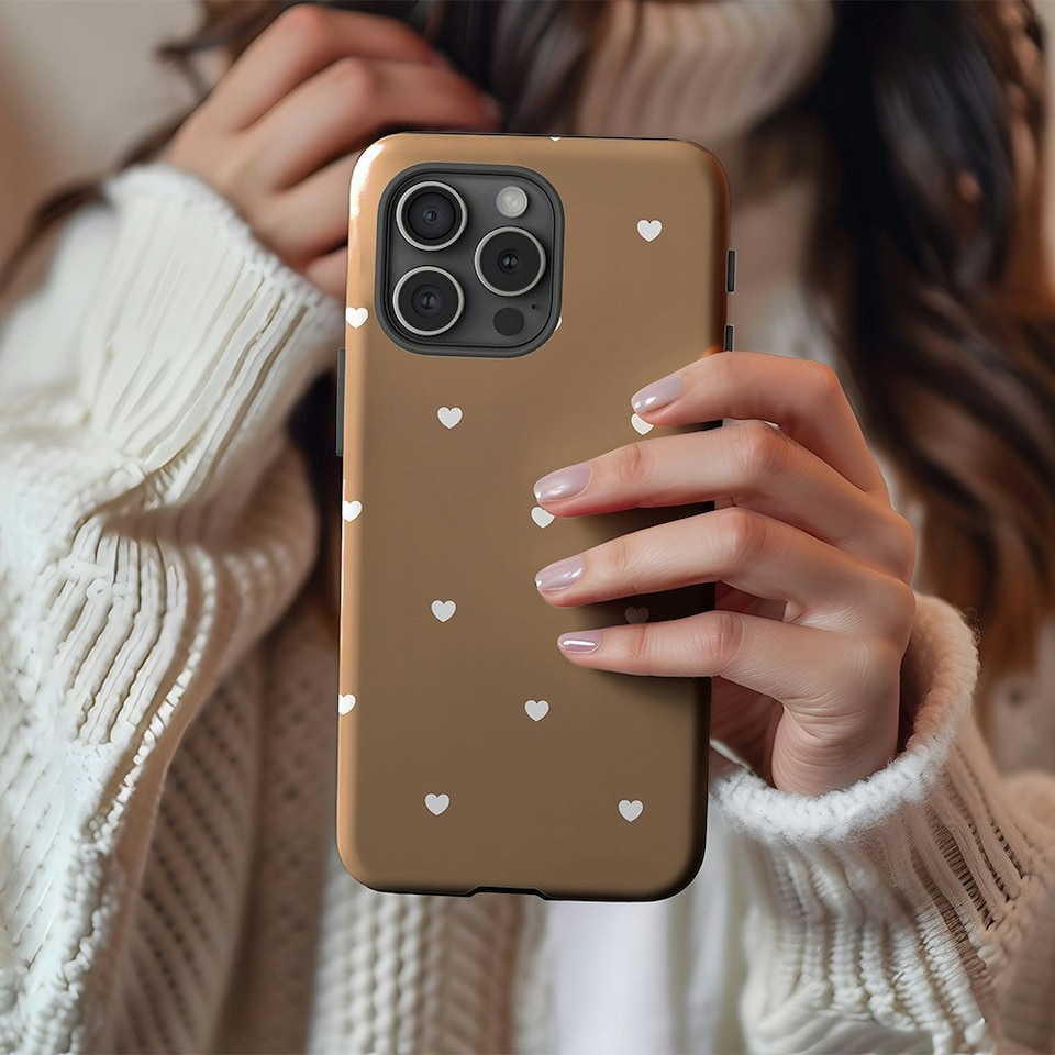 image 1 of Chocolate Hearts Phone Case Brown | iPhone 16
Magsafe | iPhone 16
Magsafe