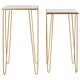 image 1 of Set Of 2 Rectangular Side Tables,Luxe Small Tables,Accent Tables,Metallic Bedside Tables,Decorative Tables Gold