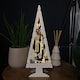 image 1 of 35cm Battery Operated Wooden Lit Tree with Santa Scene Christmas Decoration